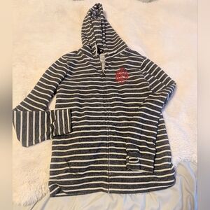 Obey Hooded Zip Up Sweater